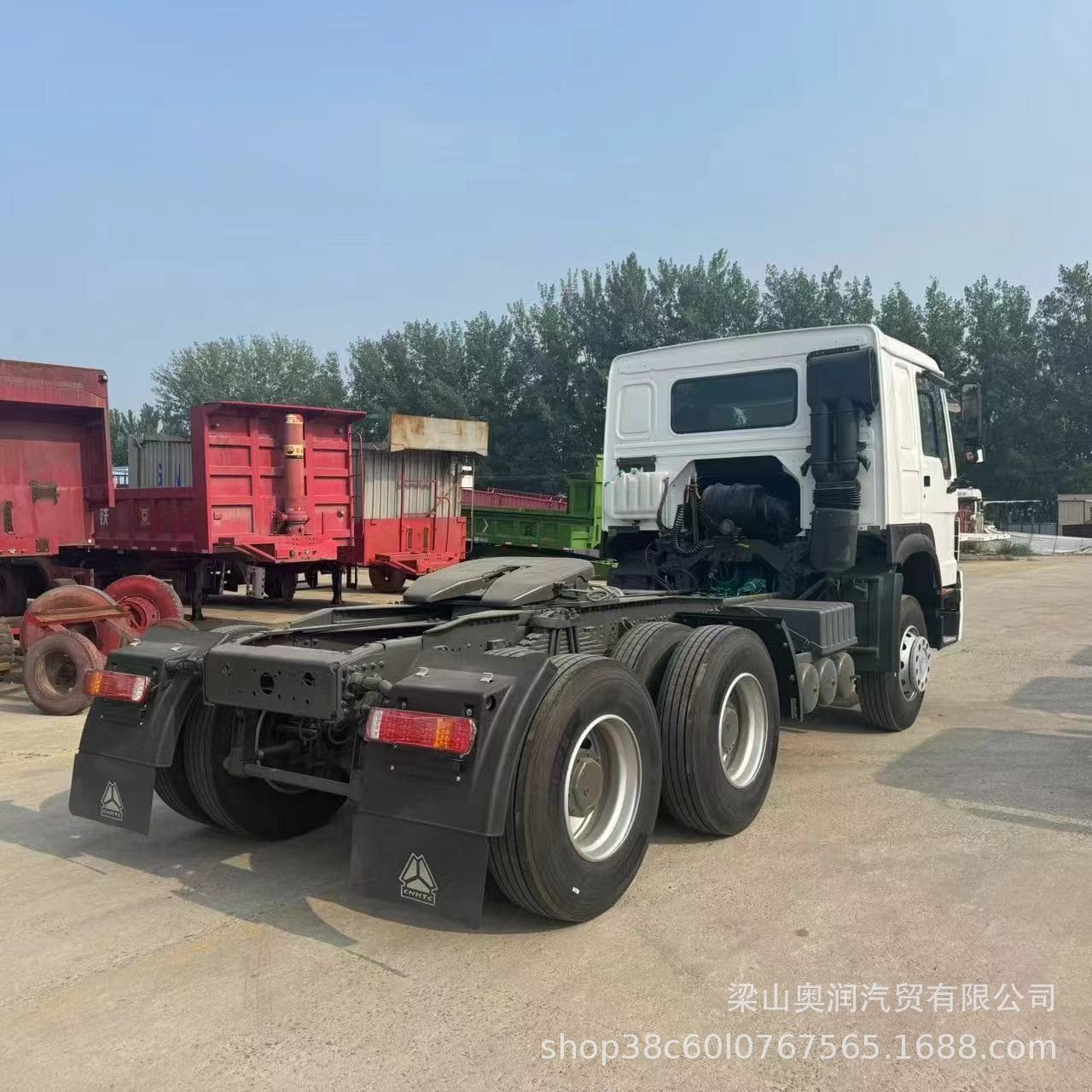 Export Howo Tractor Head for Sale, Used 10-Wheel Cargo Transport Tractor Head, 380 HP Tractor Truck