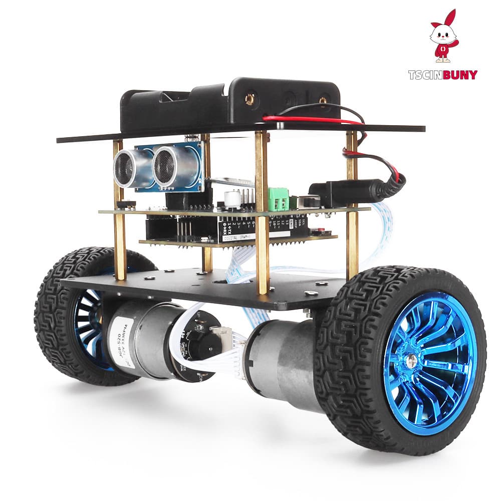 Compatible with Arduino Smart Balancing Car Kit Ultrasonic Obstacle Avoidance Programming Two-Wheel Car Robot Kit