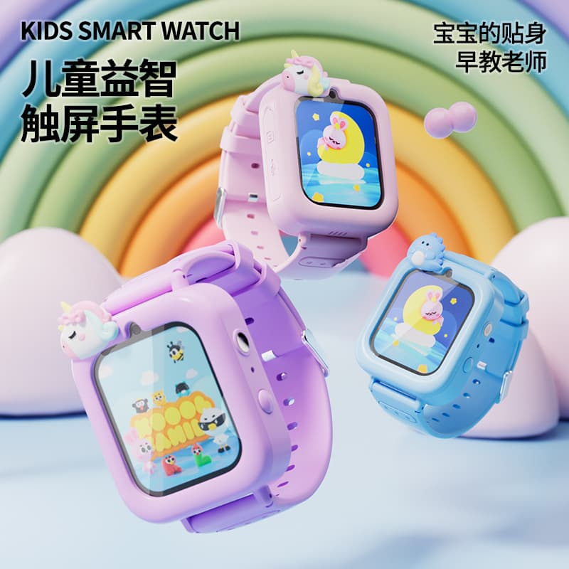Kewuku Kids Smart Watch Touch Screen Camera Video Recording Boys Girls Multifunctional Early Education Toy Electronic Watch