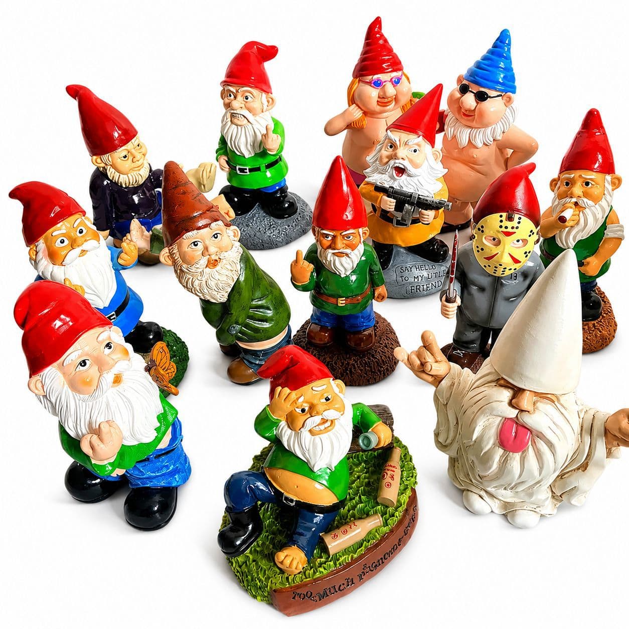 Cross-border White Beard Gnome Garden Ornament Collection for Home Outdoor Courtyard Design