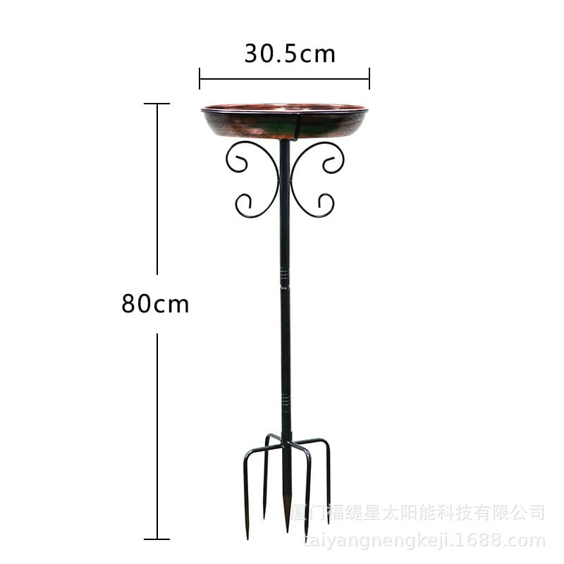 New Cross-border Outdoor Iron Bird Bath Basin Ground Insert Creative Villa Garden Courtyard Iron Bath Basin Bird Feeder