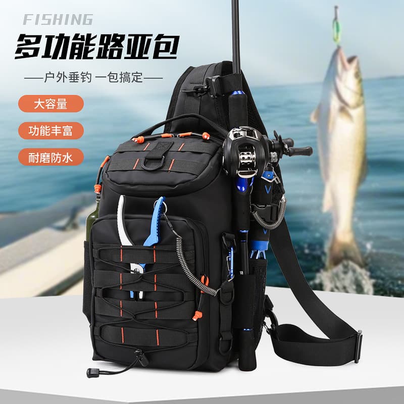 Lure Bag Single Shoulder Bag Outdoor Multi-functional Tactical Backpack Travel Hiking Sports Solid Camo Storage Bag