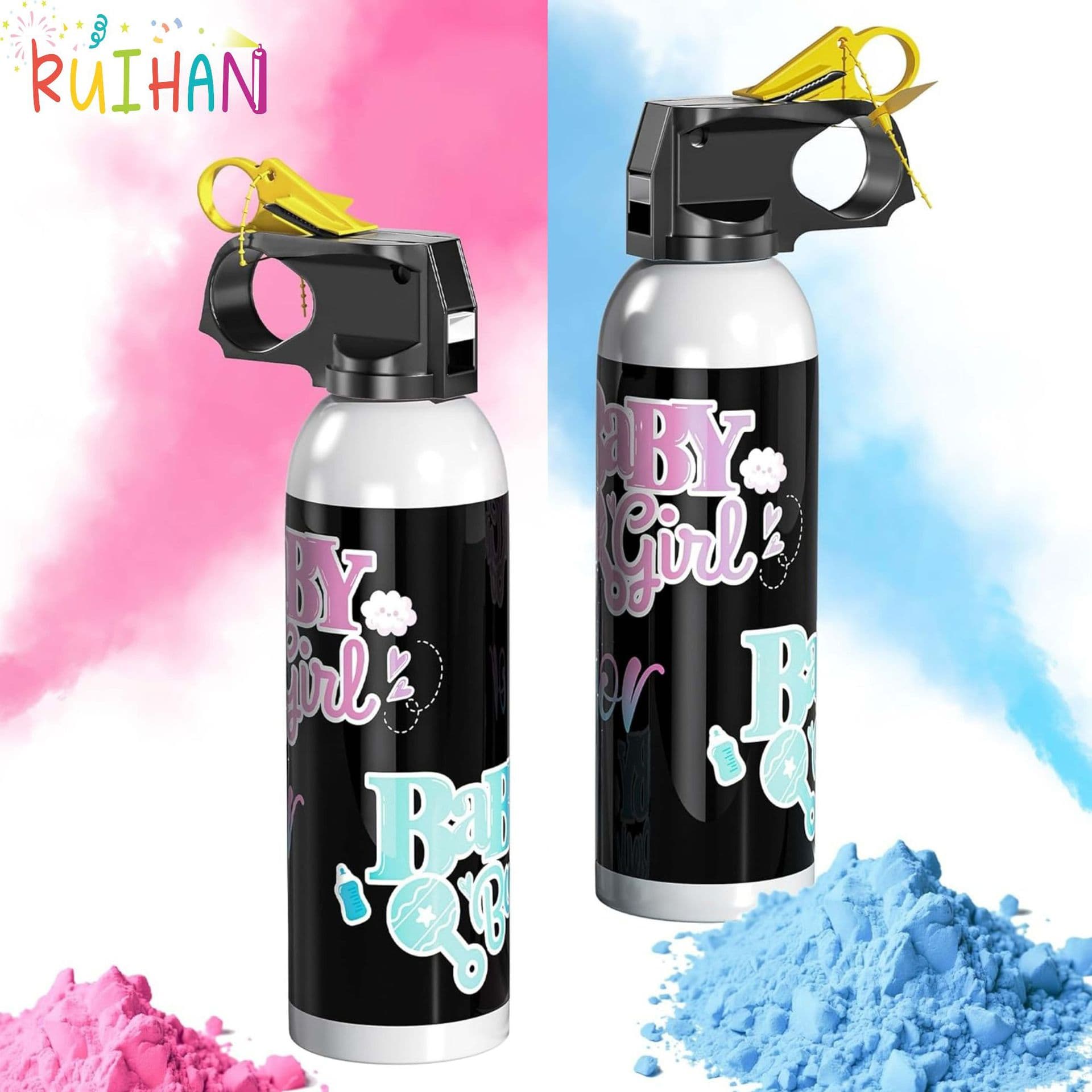 Gender Reveal Fire Extinguisher Spray for Boy or Girl Party Supplies