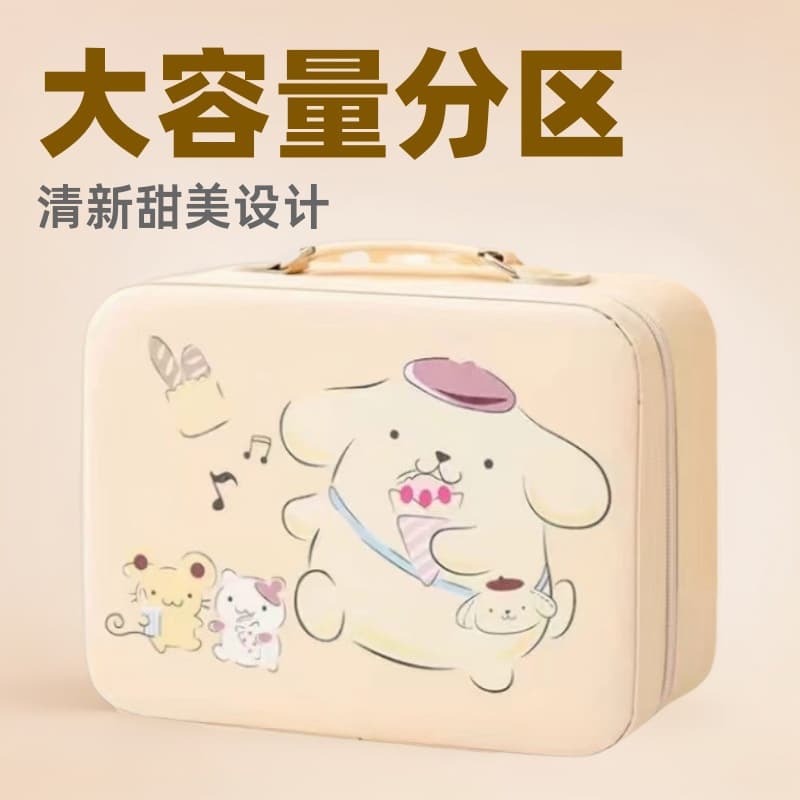 Large Capacity Portable Cosmetic Case with Mirror PU Waterproof Travel Makeup Organizer Bag Luggage Hanging