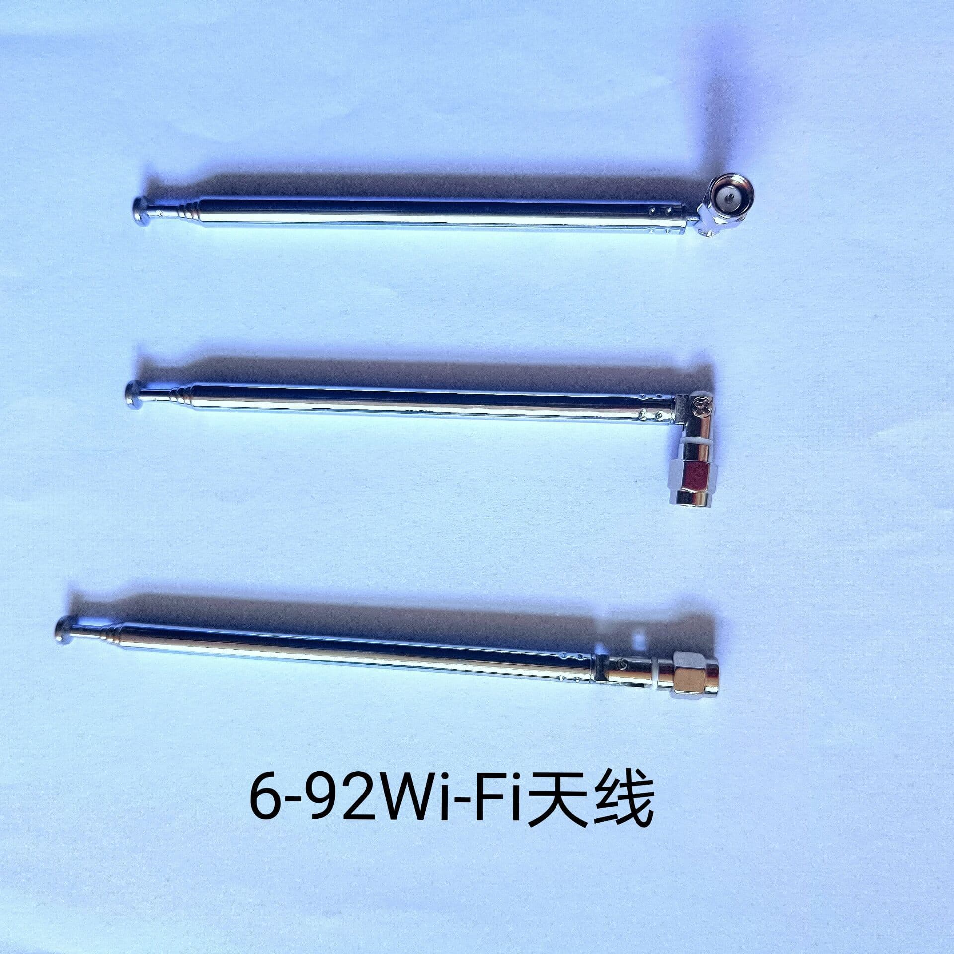 Universal Telescopic Whip Antenna with SMA Connector Stainless Steel Antenna Radio Receiver Antenna Wi-Fi Transceiver