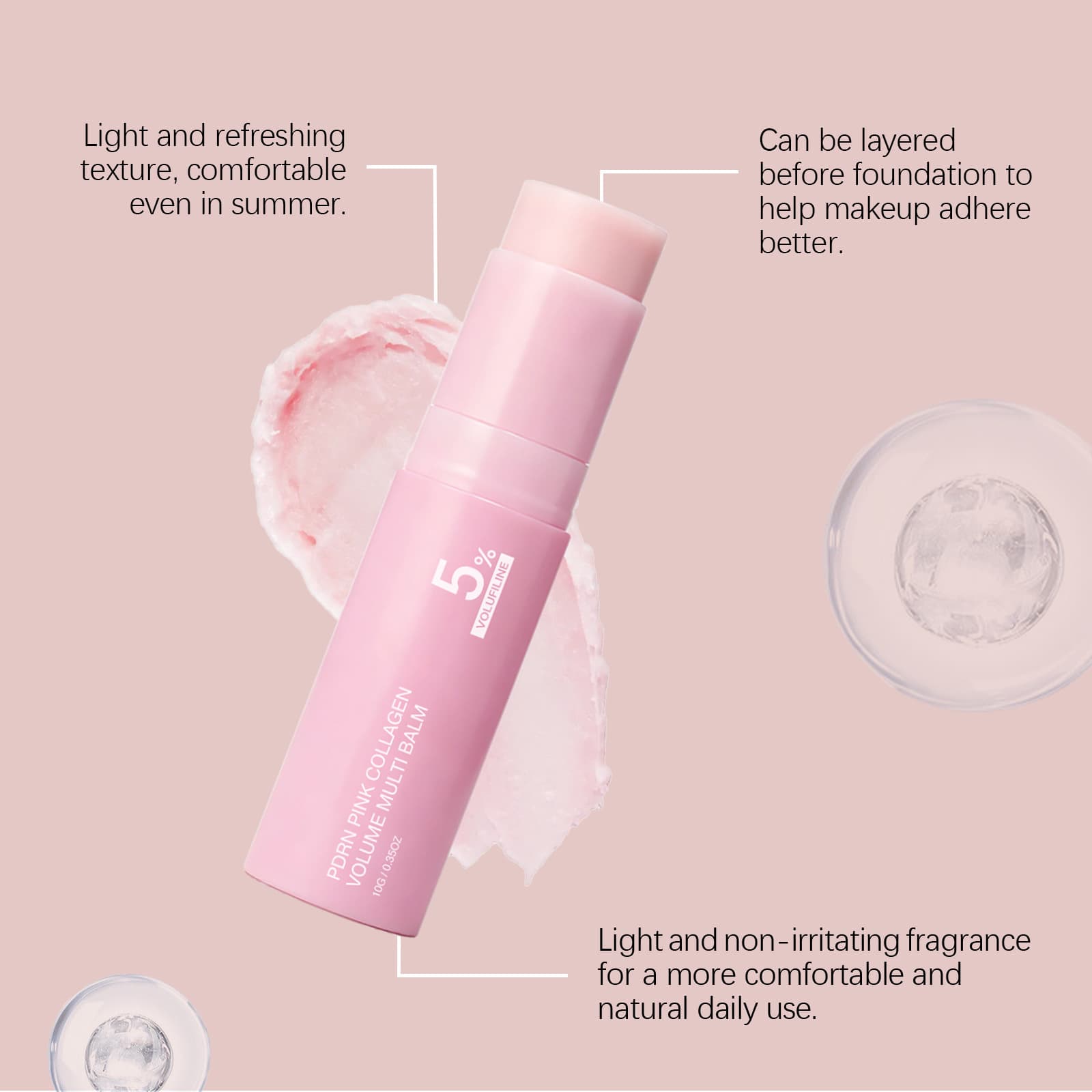 Cross-Border Rich Multi-Effect Moisturizing Stick Creamy Texture Nourishing Face Primer Skin Care Balm Long-Lasting