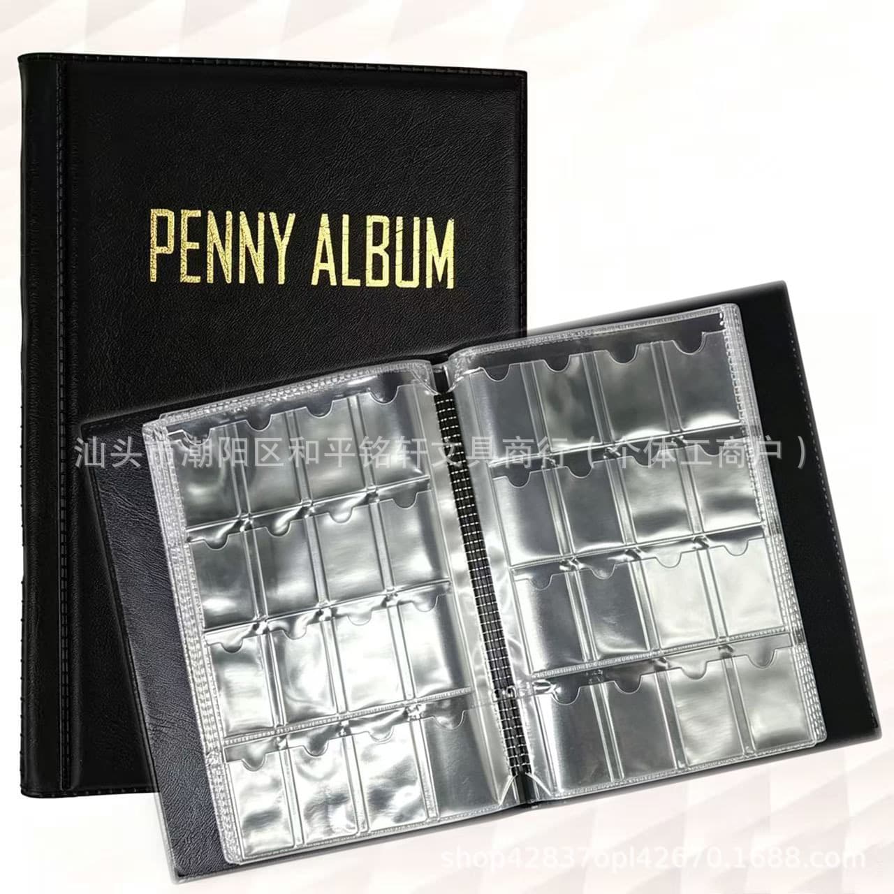 Cross-border hot sale 160 grid European and American penny coin collection book ancient coin storage book PVC inner page collection book