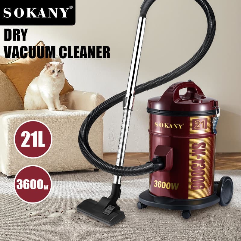 Export European Standard Vacuum Cleaner 21L Large Capacity for Home and Hotel, Ultra-Strong Suction, High Power, Handheld Bucket-Type
