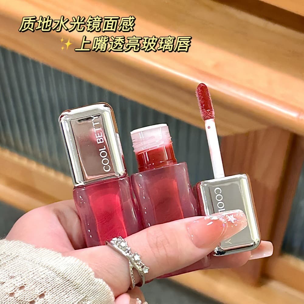 Pretty Beauty Water Wave Mirror Lip Gloss Water Glossy Glass Lip No Makeup Whitening Pure Desire Style Pouty Lips Easy to Color
