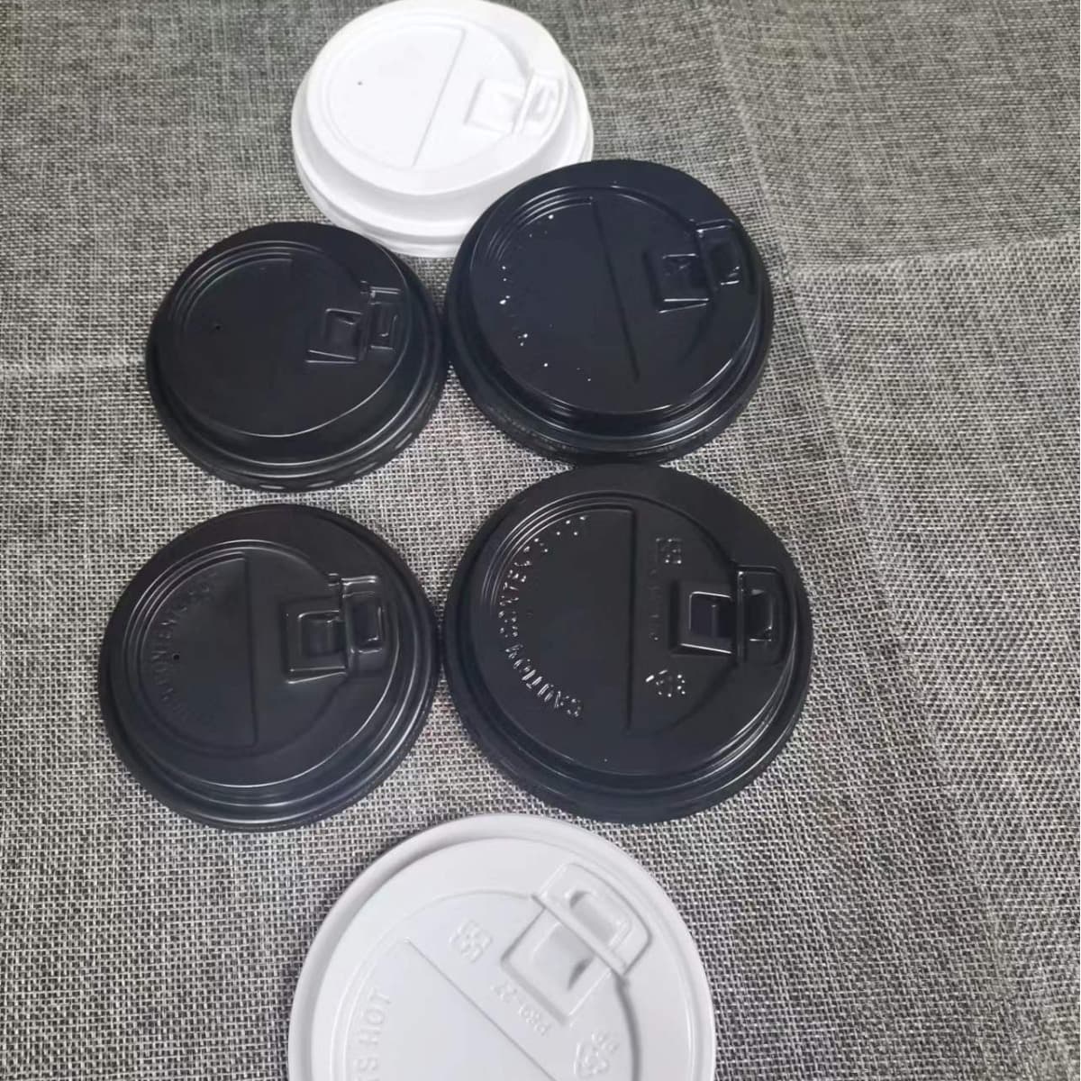BaiYi Spout Flip Lid 80mm White PP Spout Square Cover, 90mm Black PP Spout Flip Lid