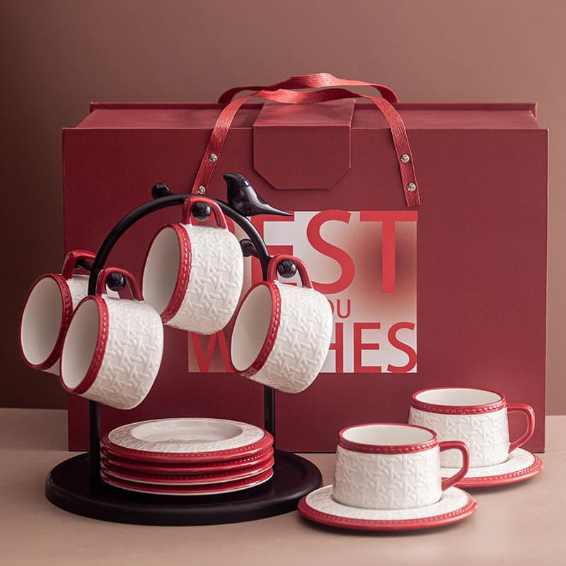 Donmei moves into a new home, newlyweds, gift for newlyweds and girlfriends, ceramic retro tea cup set, creative gift box