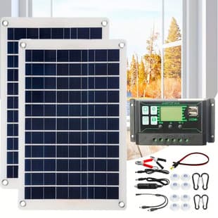 Polycrystalline Solar Panel 20W Dual Panel Parallel Portable Car Charging Panel Solar Controller