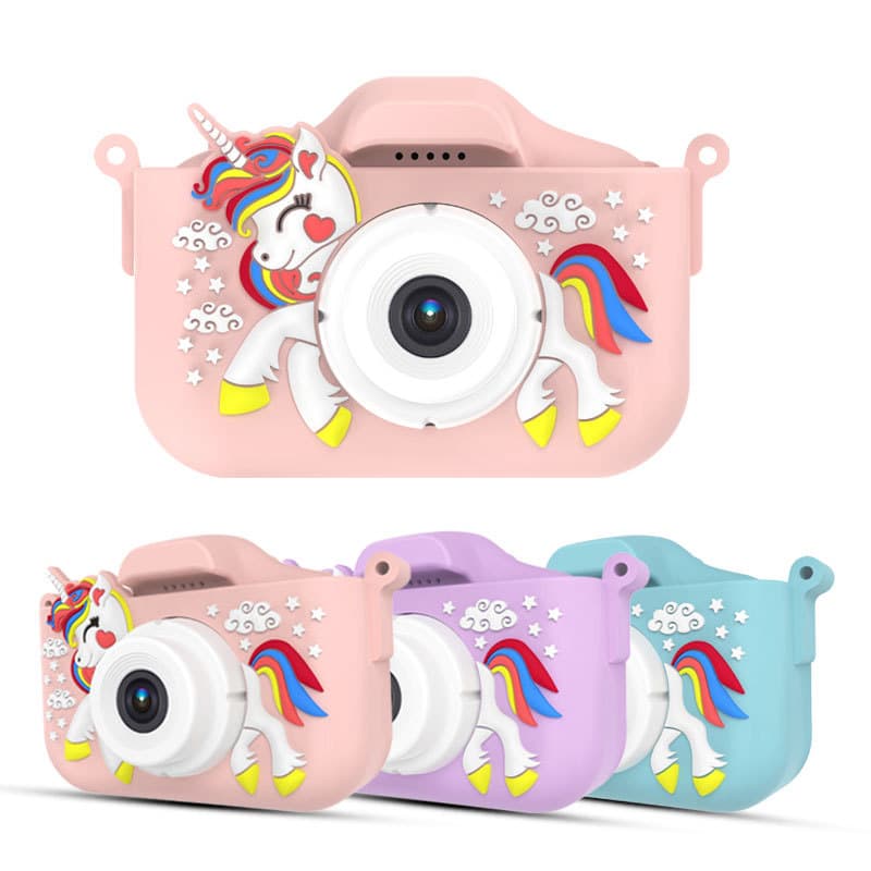 New X10S Photo and Video 48MP HD Dual-Lens New Cartoon Unicorn Kids Toy Digital Camera
