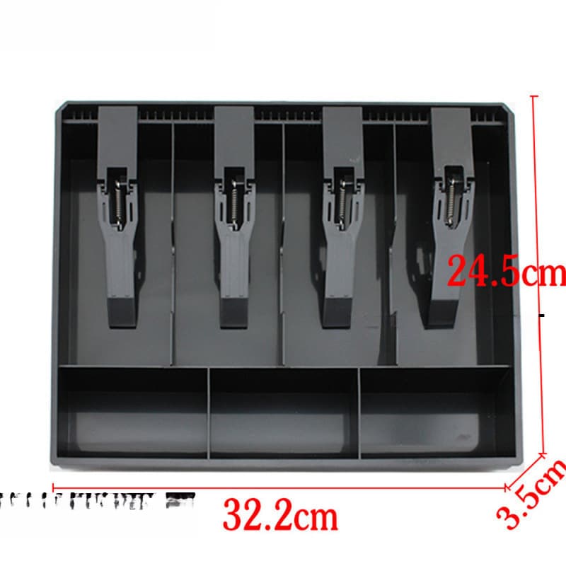 Four-compartment snap coin box counter storage supermarket drawer classification change making aquatic plastic coins