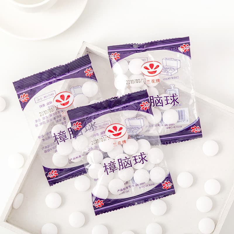 Camphor Balls for Wardrobe Mildew and Insect Prevention, Aromatic Odor Removal, Insect and Cockroach Repellent, Household Stink Balls, and Natural Sanitary Spheres
