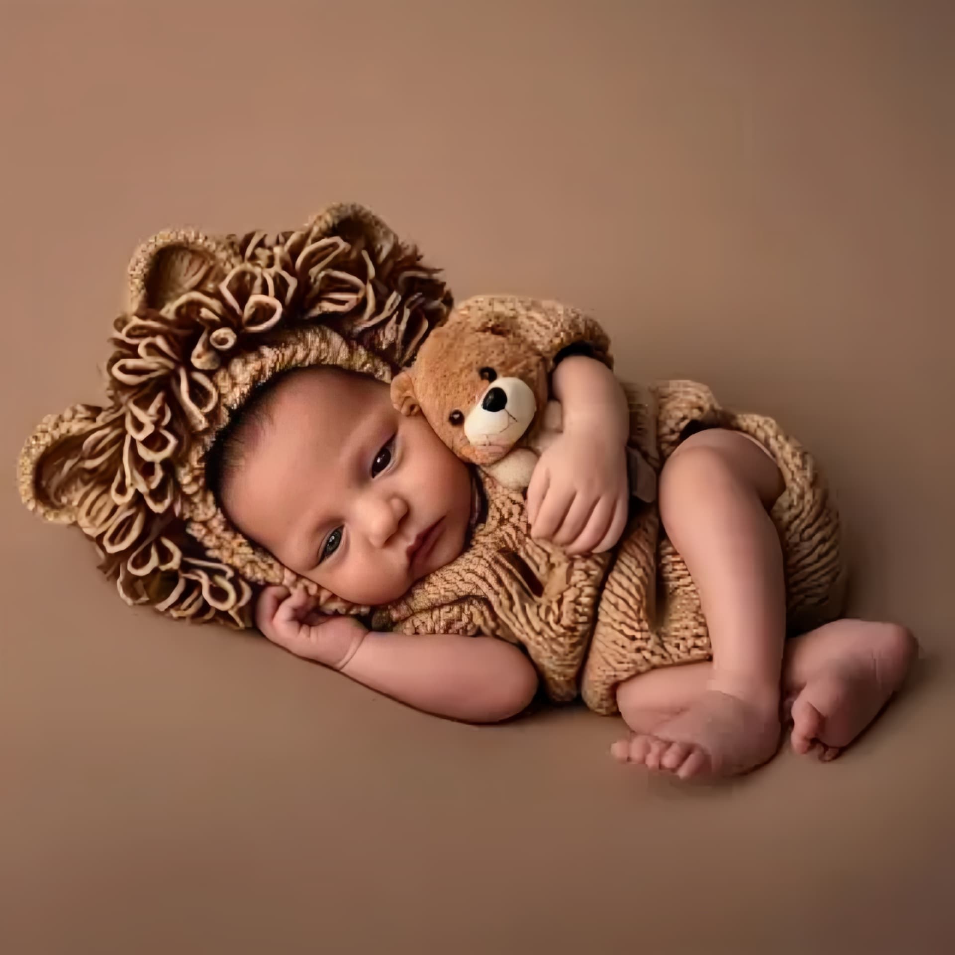 Cross-border baby photography clothing newborn photography hand-knitted lion style outfit baby photography clothing props
