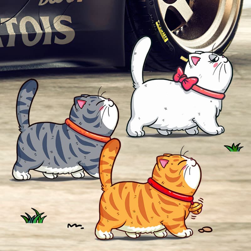 Creative Car Sticker for Pet Cat Lovers, Scratch Cover, Reflective Waterproof Decal for Electric Motorcycle and Auto