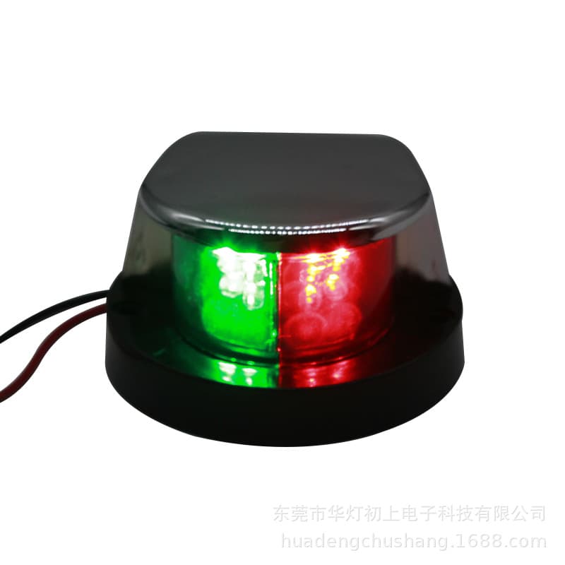 Factory Hot Selling DC12V Yacht Light Red Green Navigation Light Ship Side Signal Light Bow Indicator Light Cross-Border Supply