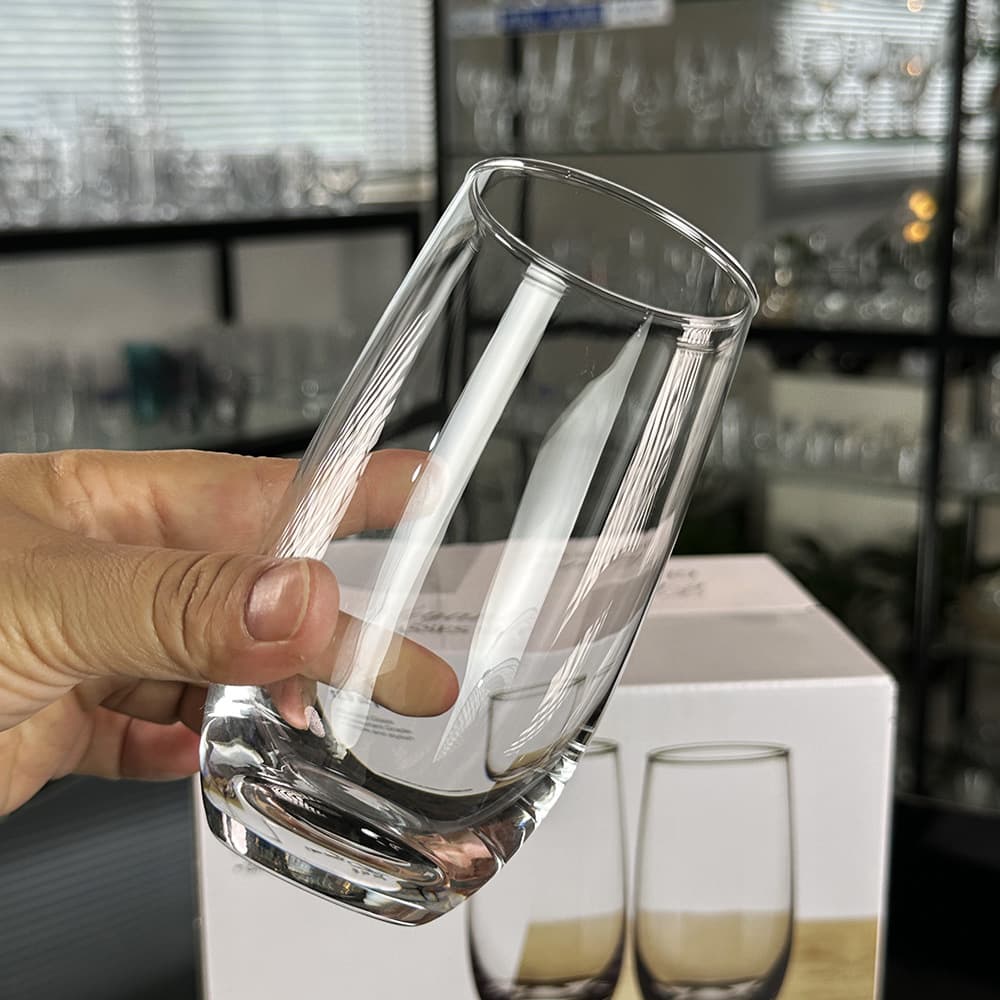 3512 Crystal Glass Cup Household Milk Water Cup Glass Cup Tea Cup Cold Drink Cup Juice Cup Long Drink Collins Glass