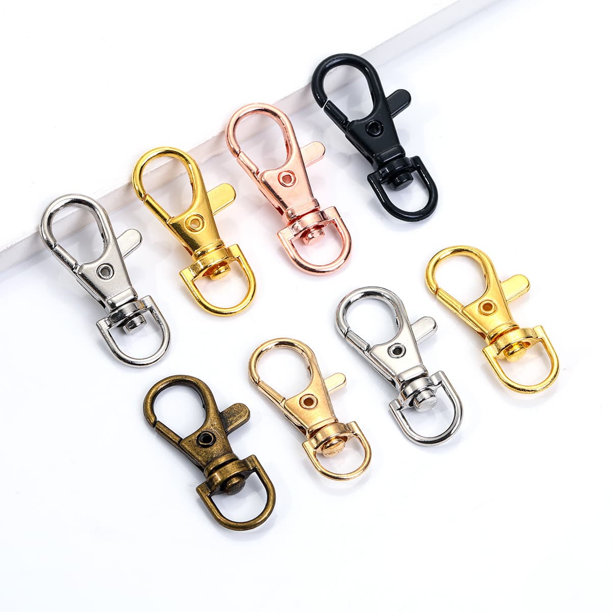 Zinc Alloy Dog Clip Fish Mouth Clip Keychain DIY Decorative Accessories Pet Clip D-Tail Hook Clip Lobster Clip Bag Buckle