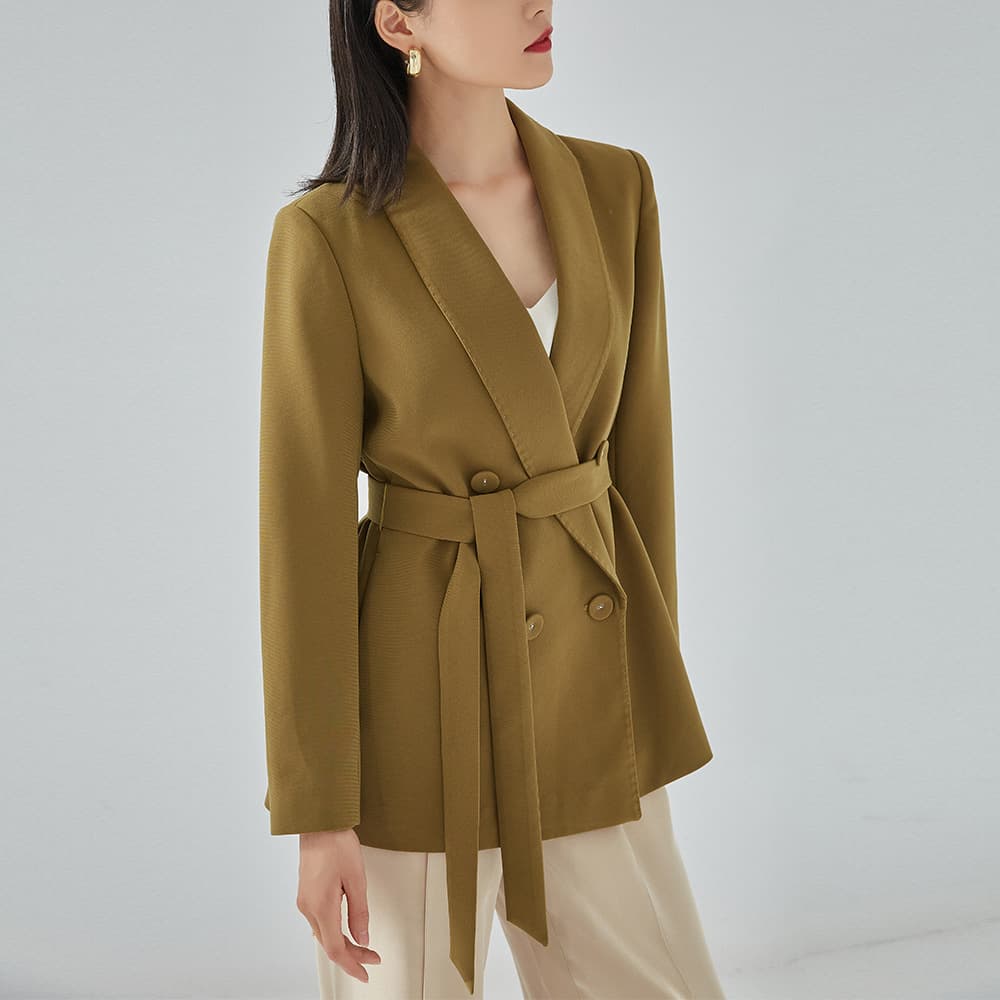 [Shengdu] New simple high-end fashion commuter belt style small suit with temperament and versatile jacket for women