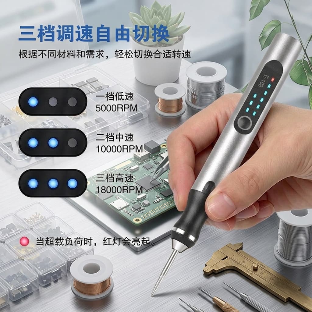 E108 customized portable handheld electric polishing pen jade wood carving carving nail art grinding and polishing all-in-one machine