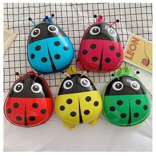Ladybug Children's Backpack, Kindergarten Schoolbag for 3-5 Year Old Boys and Girls, Egg Shell Bag Cute Cartoon