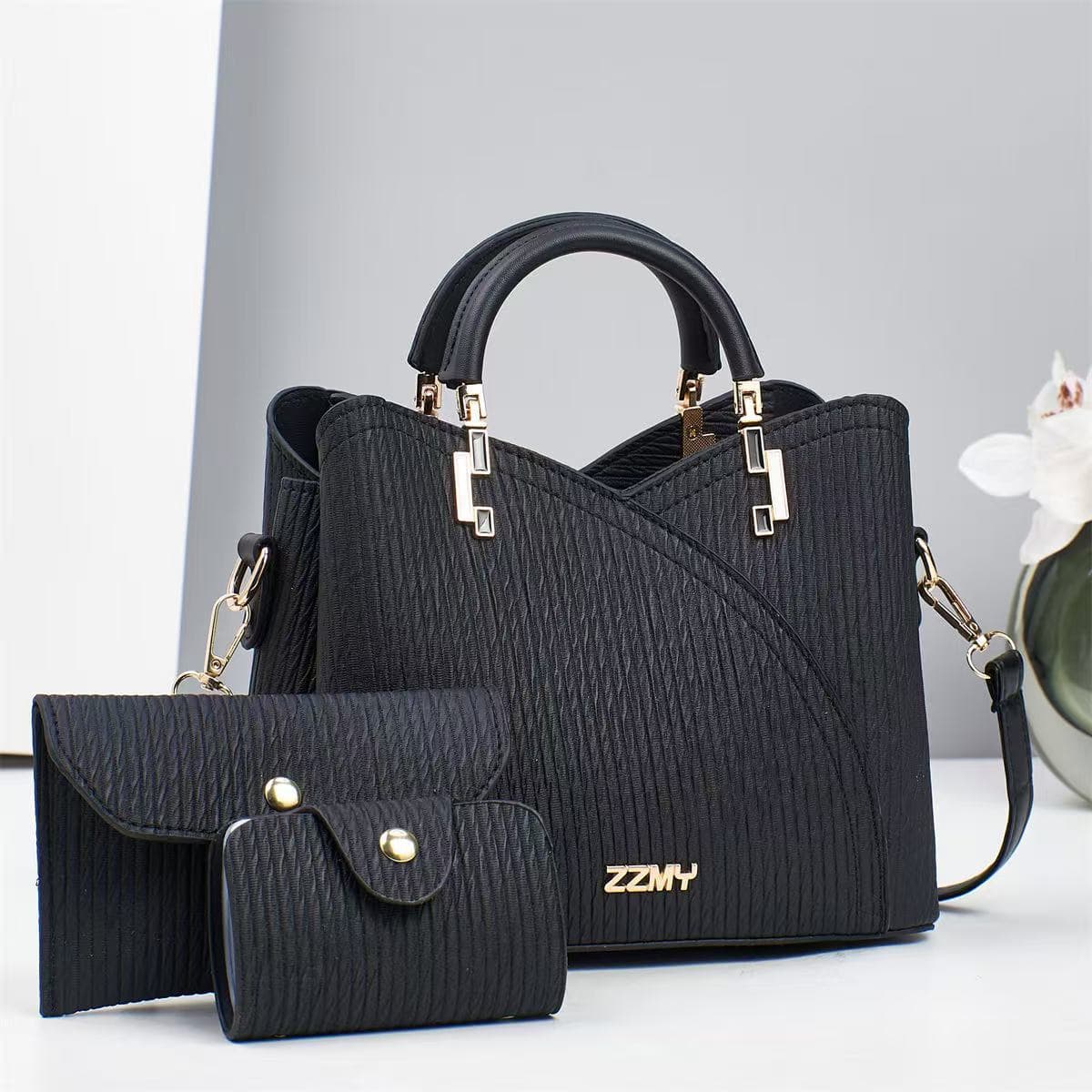 Cross-border Hot Selling Drop Shipping Three-Piece Bag Set Women's New Handbag Large Capacity Fashionable Shoulder Crossbody Bag