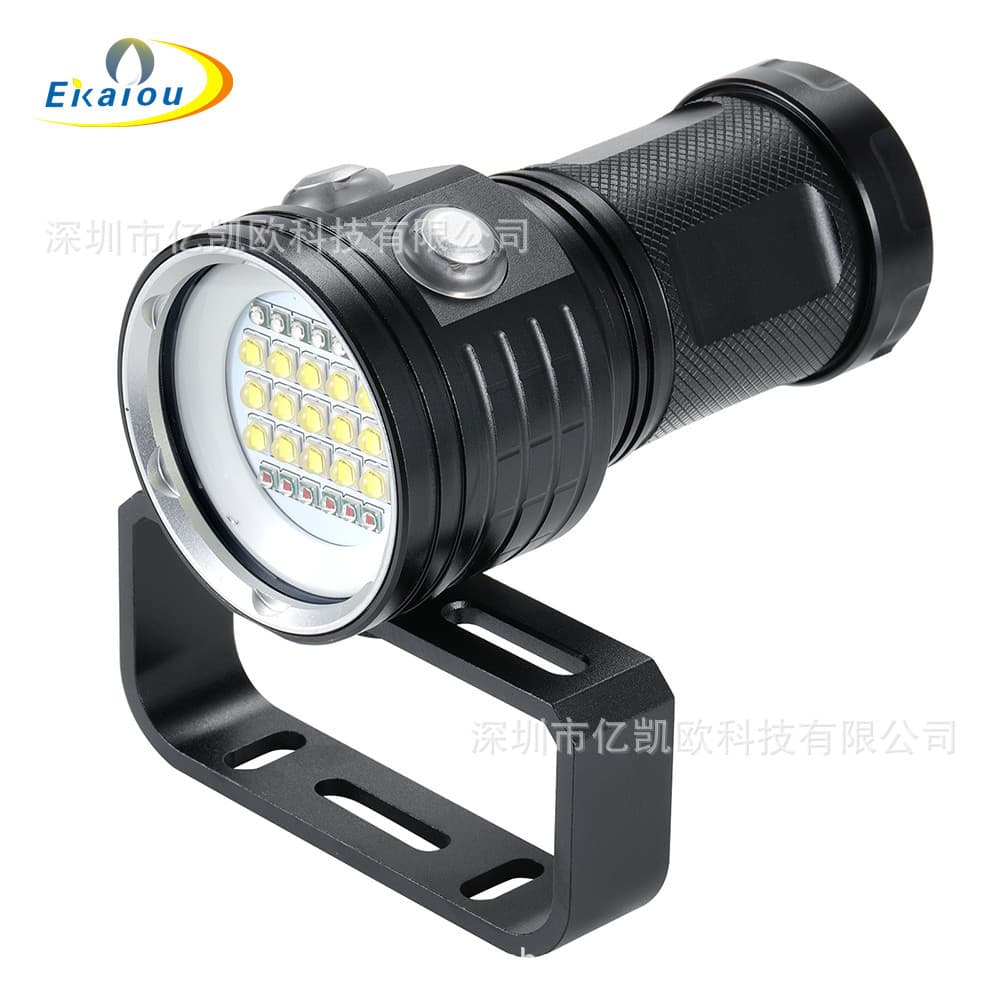 High-Power Professional Underwater 27 LED Photography Light High-Light 20000 Lumens Diving Flashlight 100m Waterproof