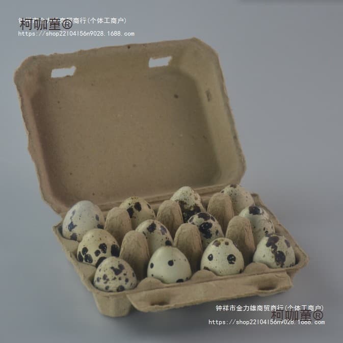 Factory supply pulp quail egg boxes, 12-count quail egg boxes, shock-absorbing and biodegradable, Metabo.