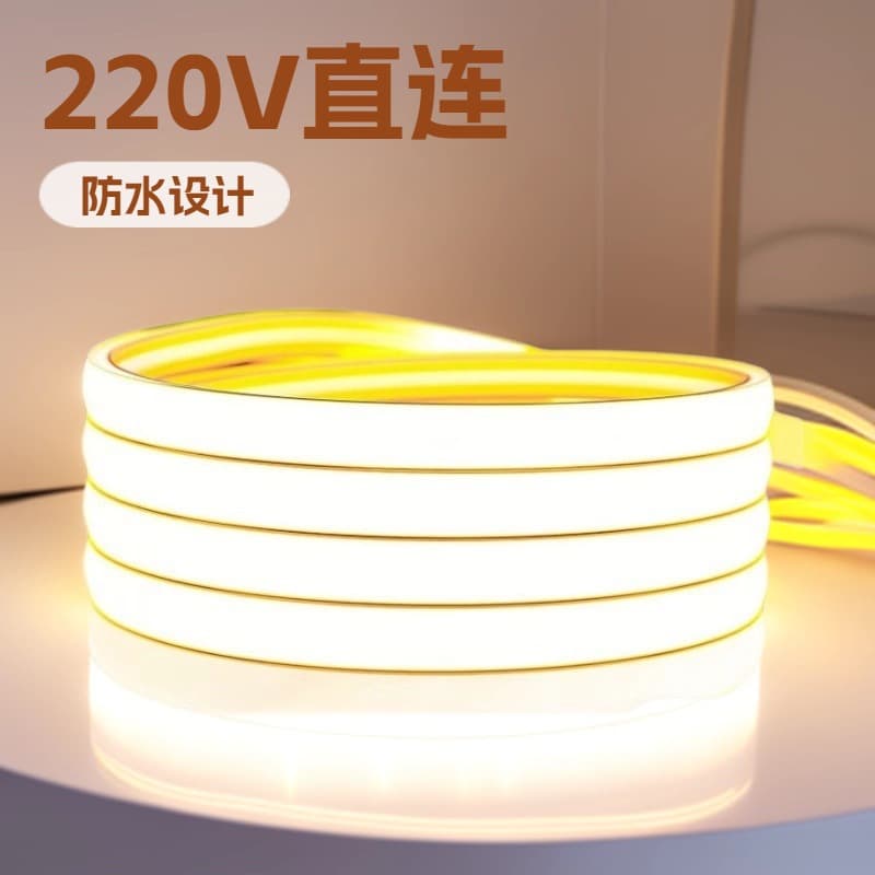 led silicone lamp with waterproof super bright self-adhesive linear lamp home living room ceiling atmosphere COB outdoor soft light strip