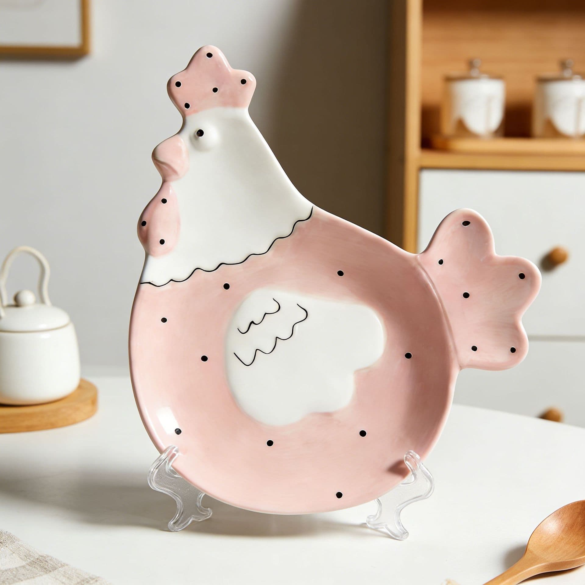American holiday Easter dinner plate candy plate cake cookies cute rooster shaped plate creative ceramic dinner plate