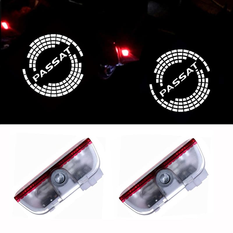 Compatible with Volkswagen Welcome Door Projector Lights for Passat, Sagitar, Golf, Touran, Scirocco, Phideon, Touareg, CC