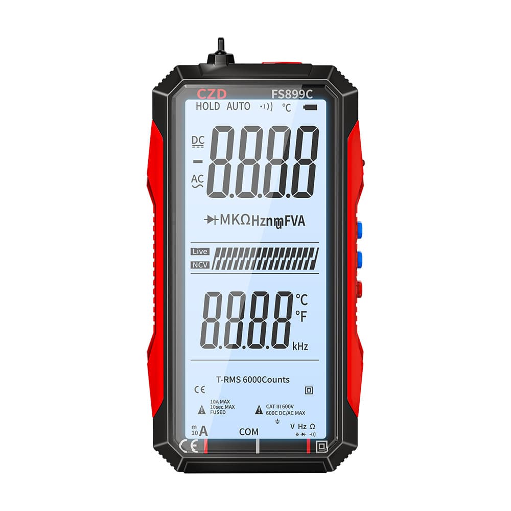 Fully automatic anti-burn multimeter electrician high-precision maintenance to find breakpoint capacitance current large-screen smart multimeter