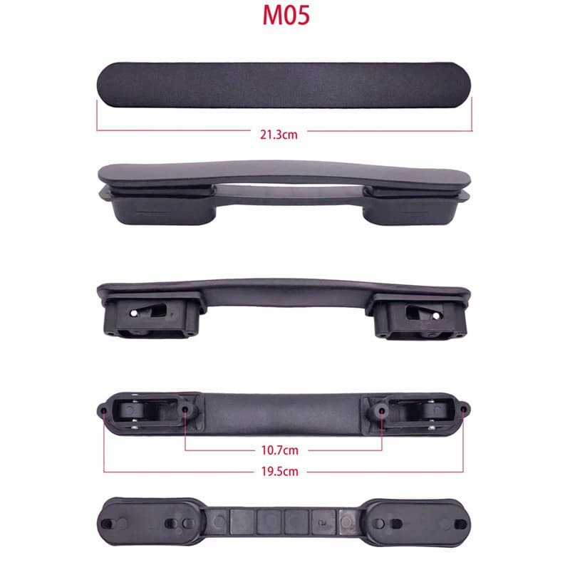Spot wholesale black luggage handles suitcase handles tool boxes gift boxes plastic alloy handles
