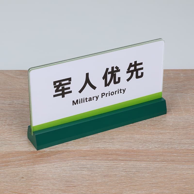 Postal ICBC ABC Form-Filling Desk Sign Military Priority Window Table Plate Acrylic Heart Service Label Sign