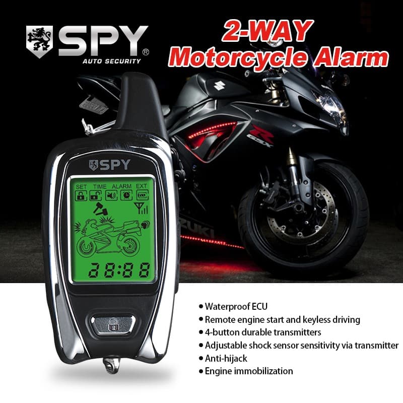 Cross-border E-commerce Two-way Motorcycle Anti-theft Alarm LCD Screen Vibration Alarm Remote Start Remote Key Accessories