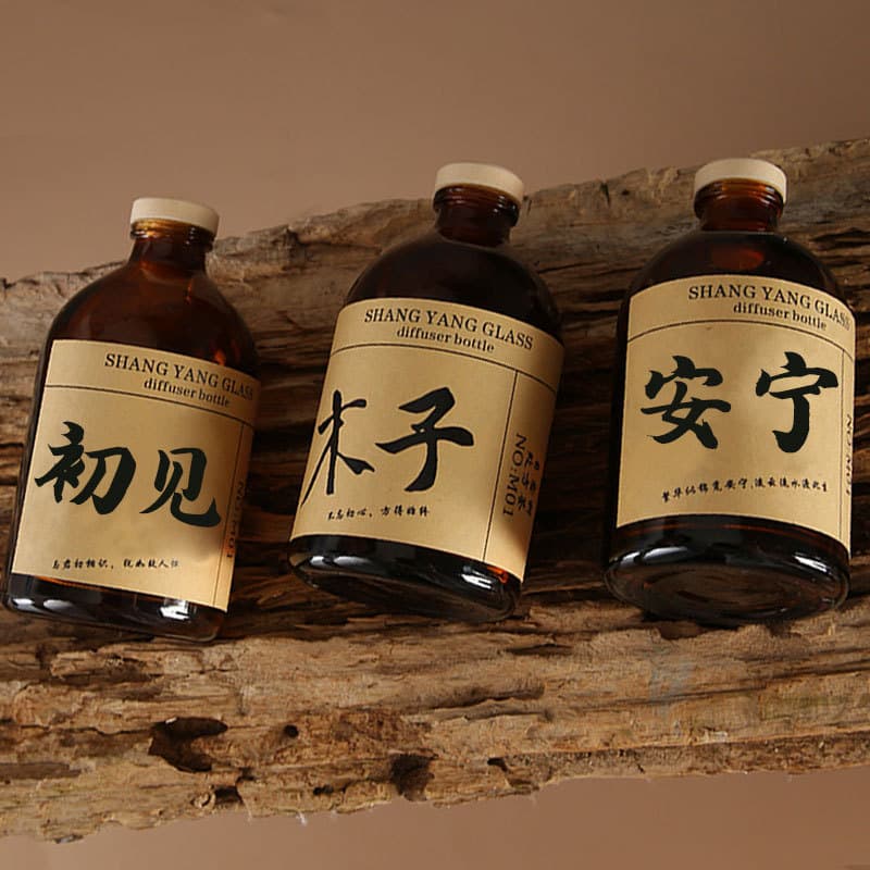 Prescription Healing Aromatherapy Bottle Ins Home Reed Diffuser 100ML Glass Bottle Scented Empty Bottle SY285