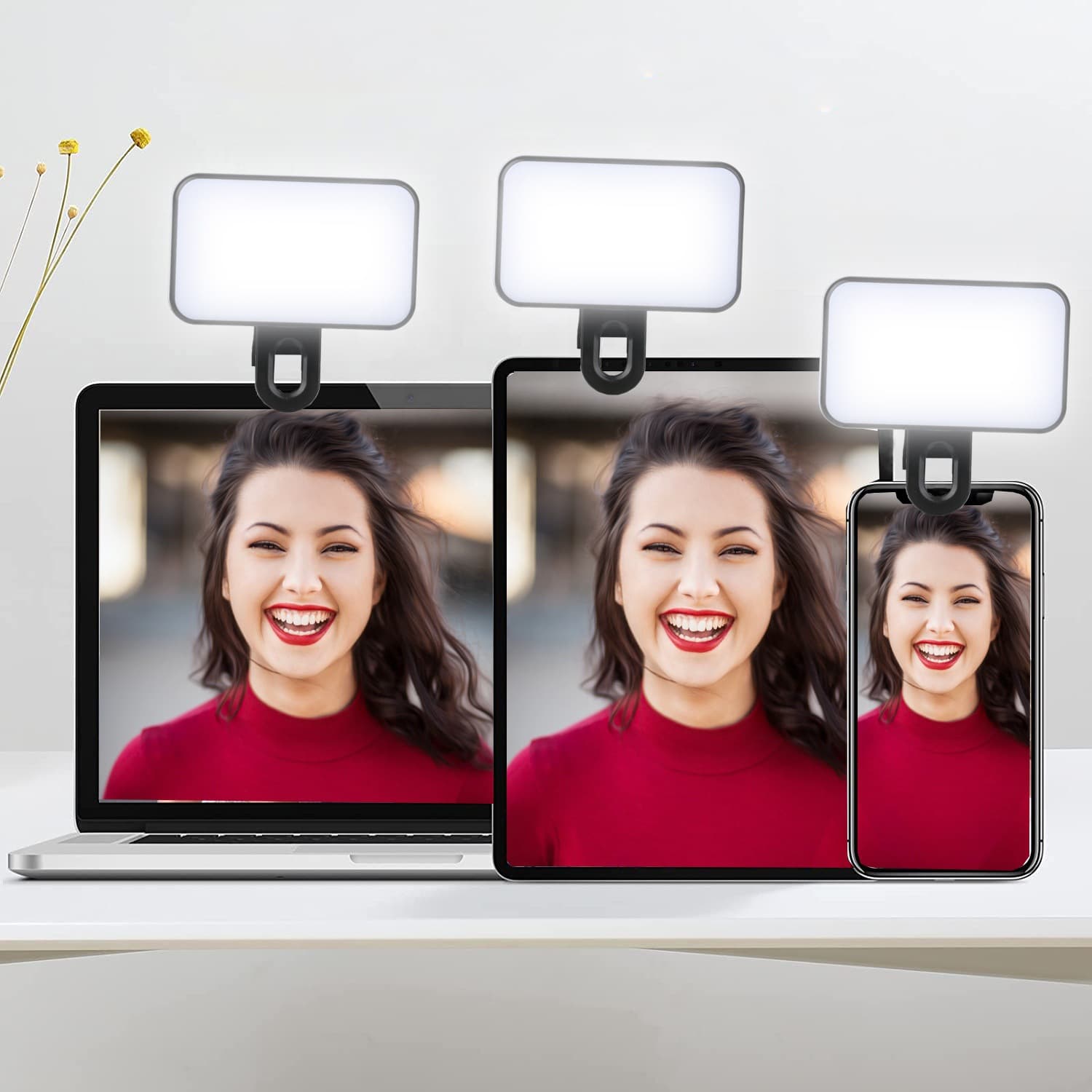 Manufacturer Desk Lamp Cross-border Phone Computer Tablet Video Conference Fill Light Live Stream Flashlight Charging LED