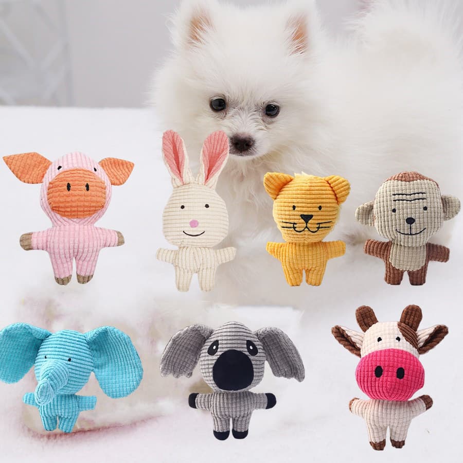 New Pet Plush Toy Durable Chew Teeth Cleaning Corn Velvet Squeaky Toy for Dogs and Cats