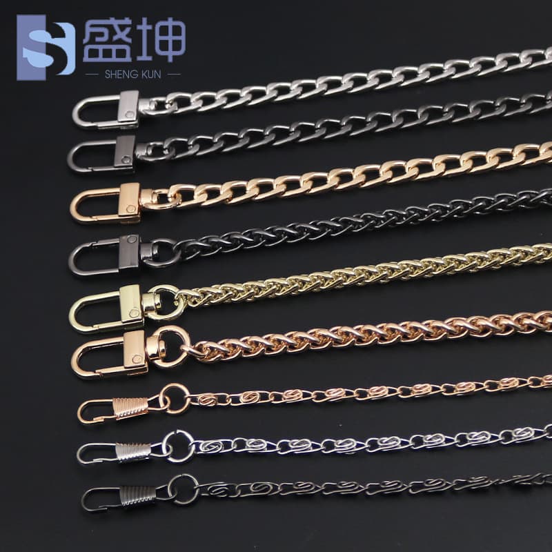 In Stock Flat O-Shape Chain NK Chain Bag Chain, Single Shoulder Crossbody Lantern Chain Bag Strap, Pressure-Relief Bag Chain, Wanzhi Chain