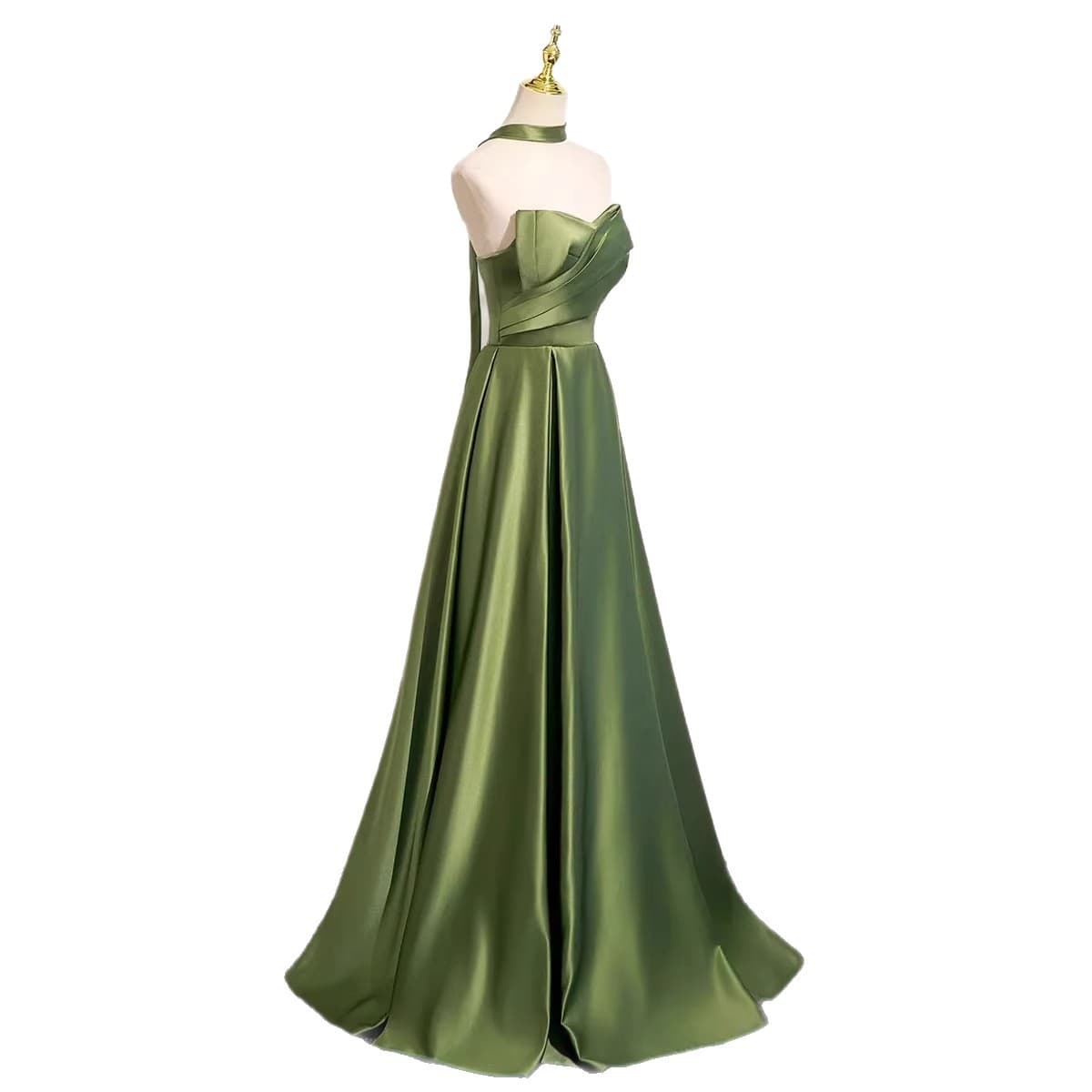Satin Evening Dress Cross-border New Birthday Prom Long Gown High-end Design Bridesmaid Dress for Women