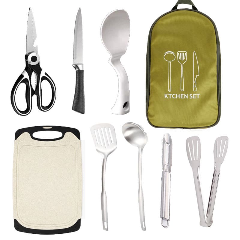 Outdoor 201 Tableware Portable Set Picnic Knife Kitchen Utensils Picnic Supplies Camping Equipment Camping Self-Driving Tour