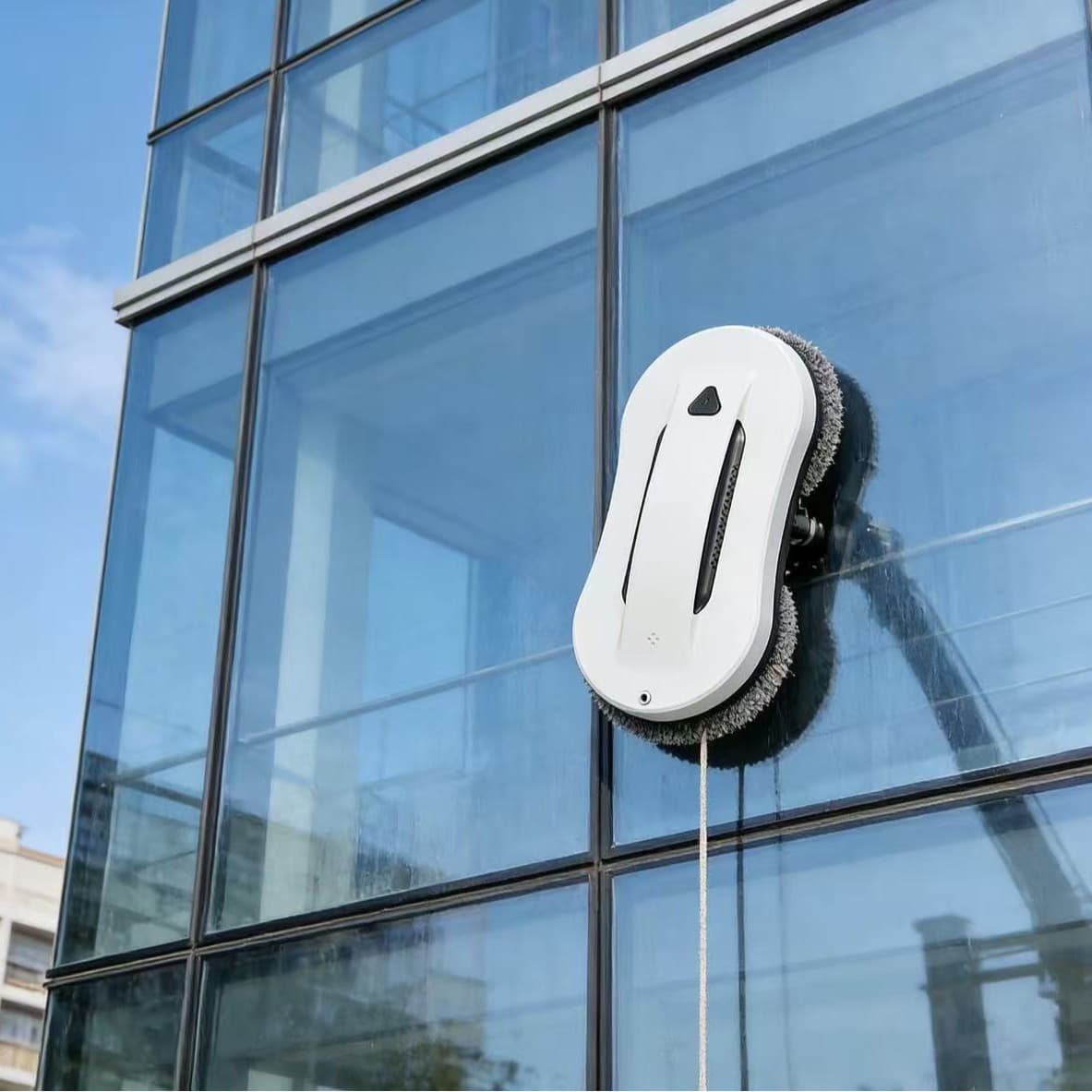 Window Cleaning Robot with Water Spray, AI Path Planning, Remote Control, and Smartphone App – Intelligent Window Cleaner