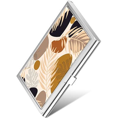Amazon WISHcustomize heat transfer business card holder men's business creative metal women's business card case