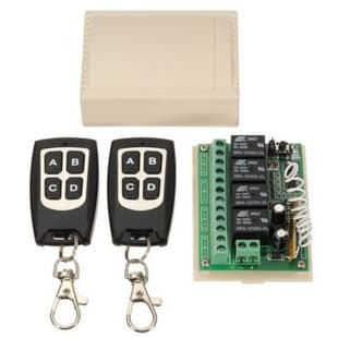 Wholesale 12V 4-Channel Remote Control Switch, 1-to-2, 315 and 433 Optional Wireless Remote, Wireless Remote Control Switch