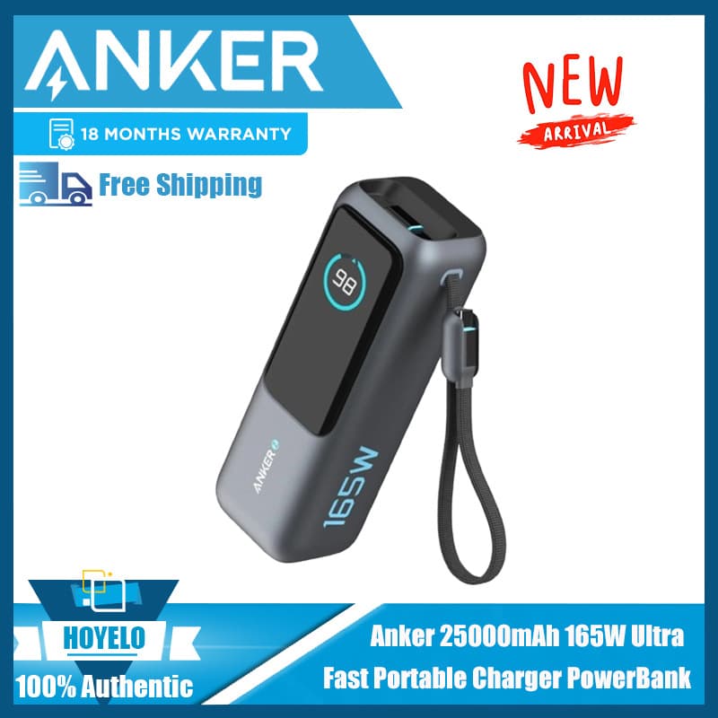 ANKER Zolo Anker 165W comes with dual-wire power bank fast charging 25000 mAh mobile power supply A1695