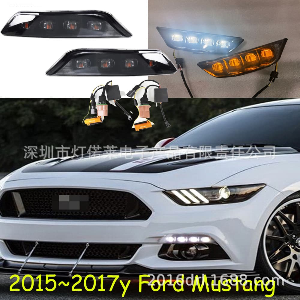 For Ford Mustang Daytime Running Light Headlight LED Front Fog Light 2015-2017