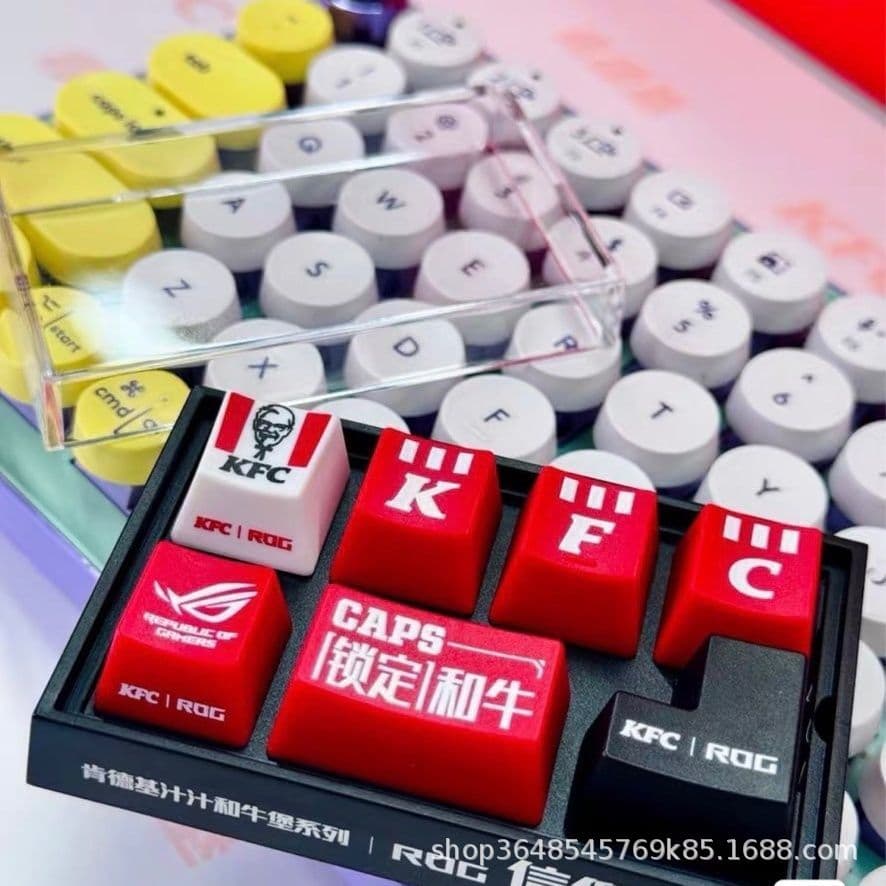 Authentic KFC ROG Keycap Keyboard Hat KFC Peripheral Faith Collaboration Plastic Keycap