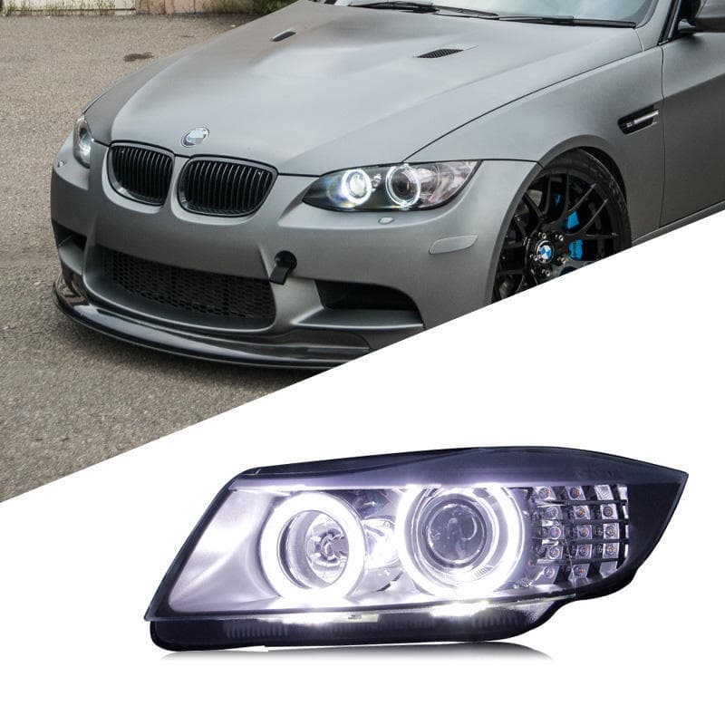 For BMW 3 Series E90 Headlight Assembly 318 320 325i Modified LED Angel Eye Bulb Daytime Running Light
